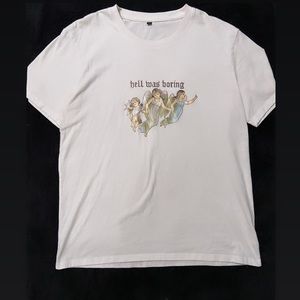 Etsy Men’s “Hell was boring” Angel T-shirt